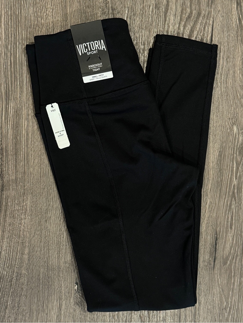 BRAND NEW Victoria's Secret Sport Black Knockout Leggings Size Small Petite